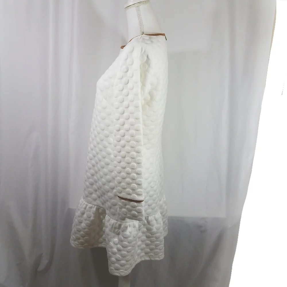Sail to Sable Cream Dot Dress S NWT